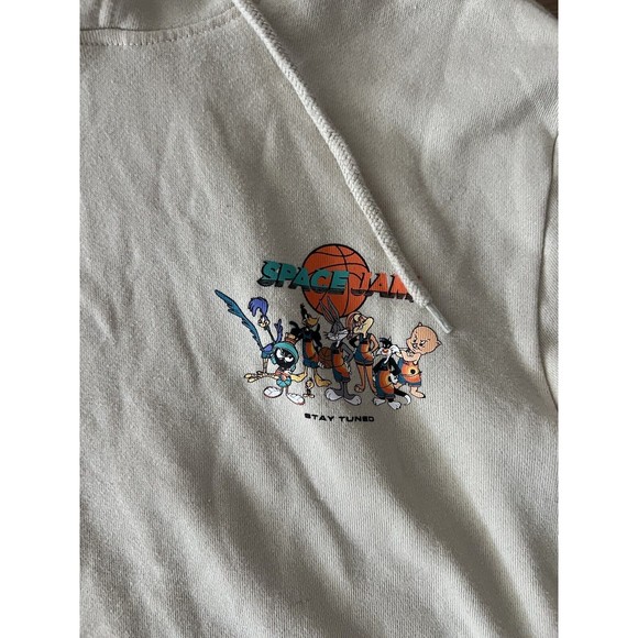 Space Jam Mens Sweatshirt A New Legacy Size Small Tan Long Sleeve Hoodie - Picture 2 of 5